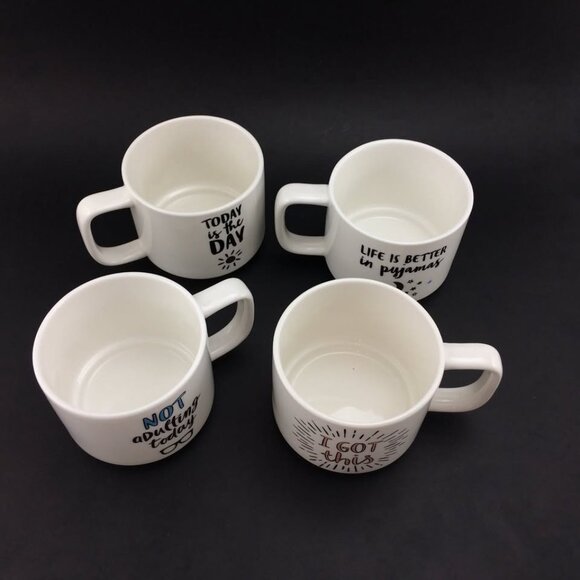 4 Stacking Mood Coffee Tea Mugs by Indigo - Picture 7 of 10